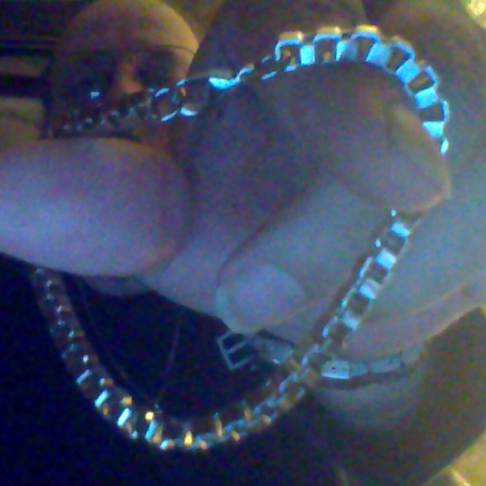 st. steel box link bracelet 8"